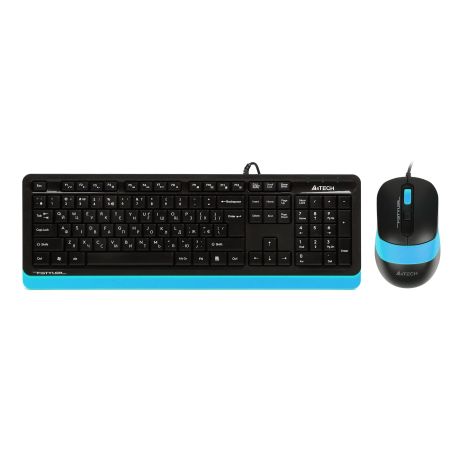 Клавиатура и мышь комплект A4Tech Fstyler F1010 Black/Blue