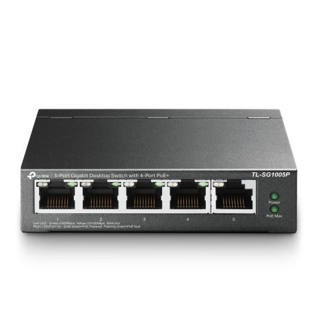 Коммутатор TP-LINK TL-SG1005P 5xGE/4xPoE 56W неуправляемый Коммутатор TP-LINK TL-SG1005P 5xGE/4xPoE 56W неуправляемый