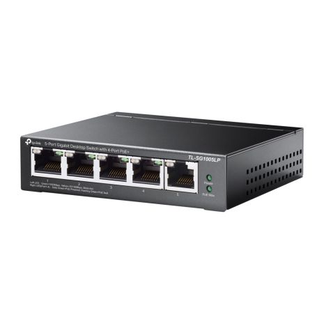 Коммутатор TP-LINK TL-SG1005LP 5xGE/4xPoE+ 40W неуправляемый на 250м Коммутатор TP-LINK TL-SG1005LP 5xGE/4xPoE+ 40W неуправляемый на 250м