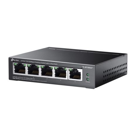 Неуправляемый коммутатор TP-LINK TL-SF1005LP 5x1FE/4xPoE 41W, 250м