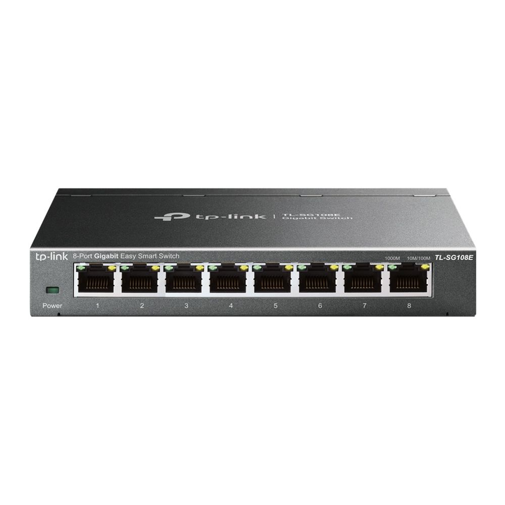 Смарт-комутатор TP-LINK TL-SG108E, 8xGE, 3.68W, металевий корпус Смарт-комутатор TP-LINK TL-SG108E, 8xGE, 3.68W, металевий корпус