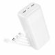 Повербанк Hoco J163B, 30000mAh, 10W + кабелі 4в1 USB-А, Lightning, Type-C, MicroUSB, white