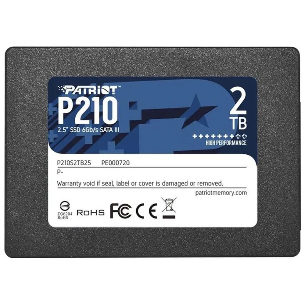 SSD Patriot P210 2TV 2.5" 7mm SATAIII 3D KLC SSD Patriot P210 2TV 2.5" 7mm SATAIII 3D KLC