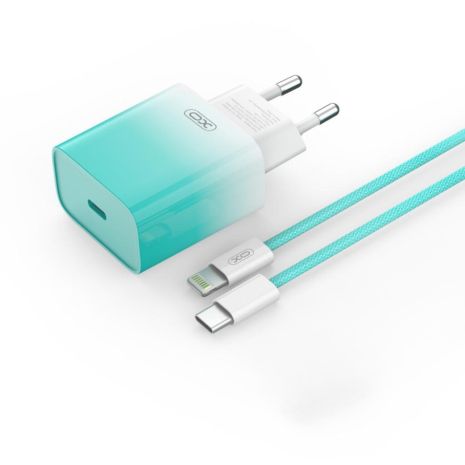 Зарядний пристрій XO CE18 1Type-C PD/QC 30W Type-C до Lightning Blue