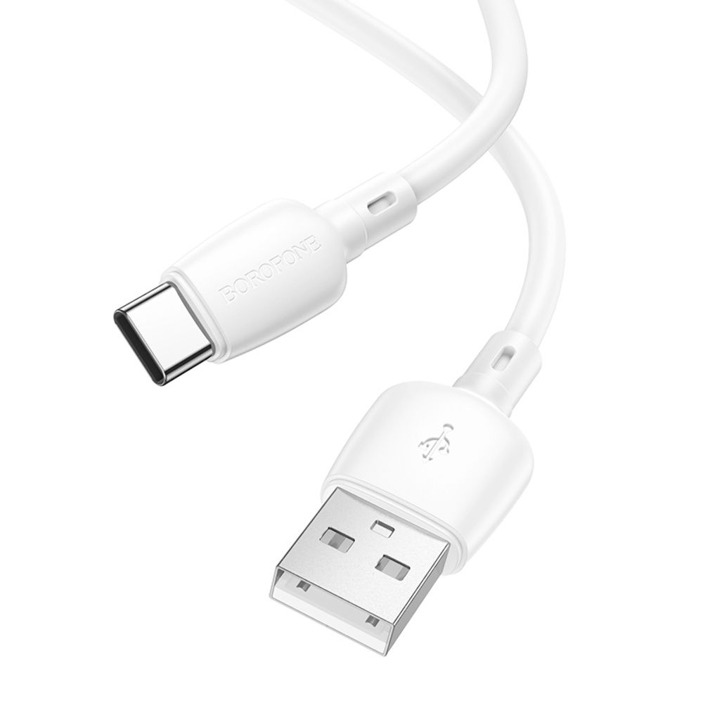 Кабель Borofone BX93 USB to Type-C PD 27W 1m белый Кабель Borofone BX93 USB to Type-C PD 27W 1m белый
