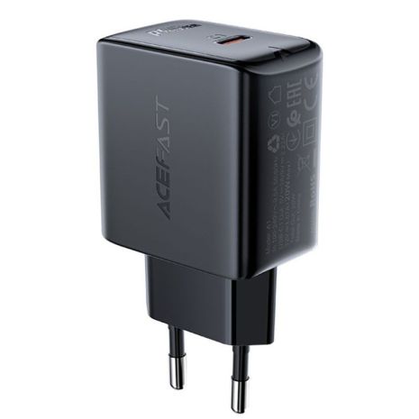 AC зарядний блок Acefast A1 Type-C PD чорний
