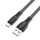 Кабель USB to Type-C 3A 1м чорний Borofone BX85 Кабель USB to Type-C 3A 1м чорний Borofone BX85