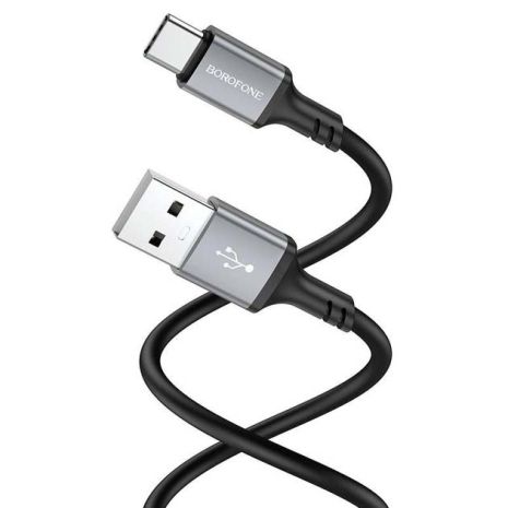 Кабель Borofone BX83 USB to Type-C 3A 1m черный Кабель Borofone BX83 USB to Type-C 3A 1m черный