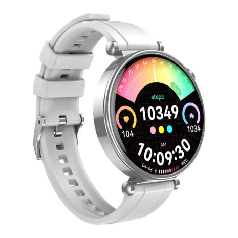 Смарт-часы XO GT4 mini AMOLED в серебристом корпусе