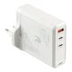 Мережевий зарядний пристрій Remax RP-U106 140W 2C+1A GaN у білому кольорі