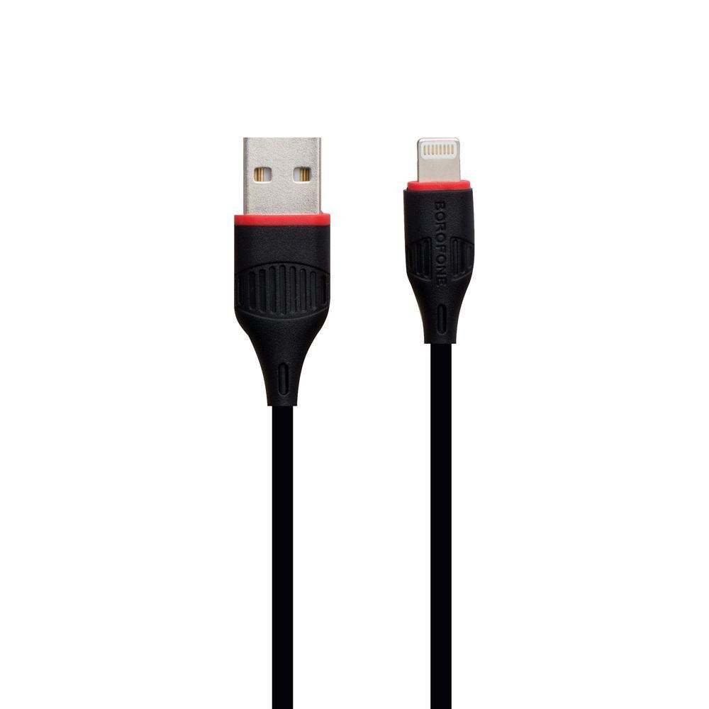 Кабель Borofone BX17 USB to Lightning 2.4A 1м чорний Кабель Borofone BX17 USB to Lightning 2.4A 1м чорний