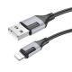 Кабель USB Borofone BX101 Creator Lightning 2.4A Black Кабель USB Borofone BX101 Creator Lightning 2.4A Black
