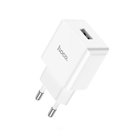 Сетевое USB зарядное устройство Hoco C106A белого цвета Сетевое USB зарядное устройство Hoco C106A белого цвета