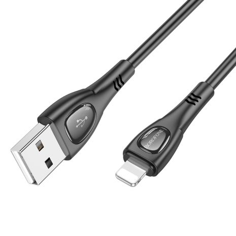 Кабель Borofone BX98 USB to Lightning 1m черный Кабель Borofone BX98 USB to Lightning 1m черный
