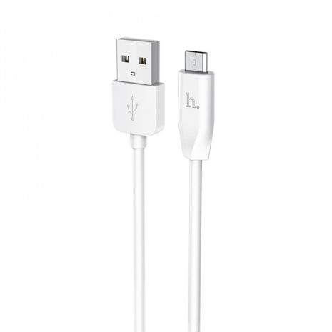 USB Cable Hoco X1 Rapid MicroUSB 2.1A White 1m