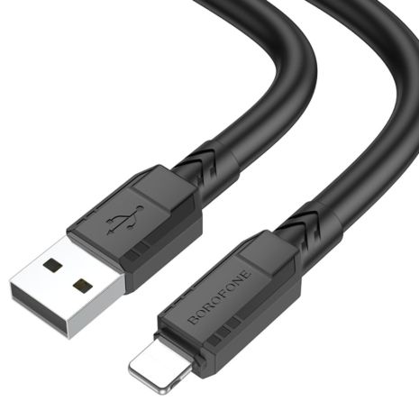 Кабель Borofone BX81 USB - Lightning 1m черный Кабель Borofone BX81 USB - Lightning 1m черный