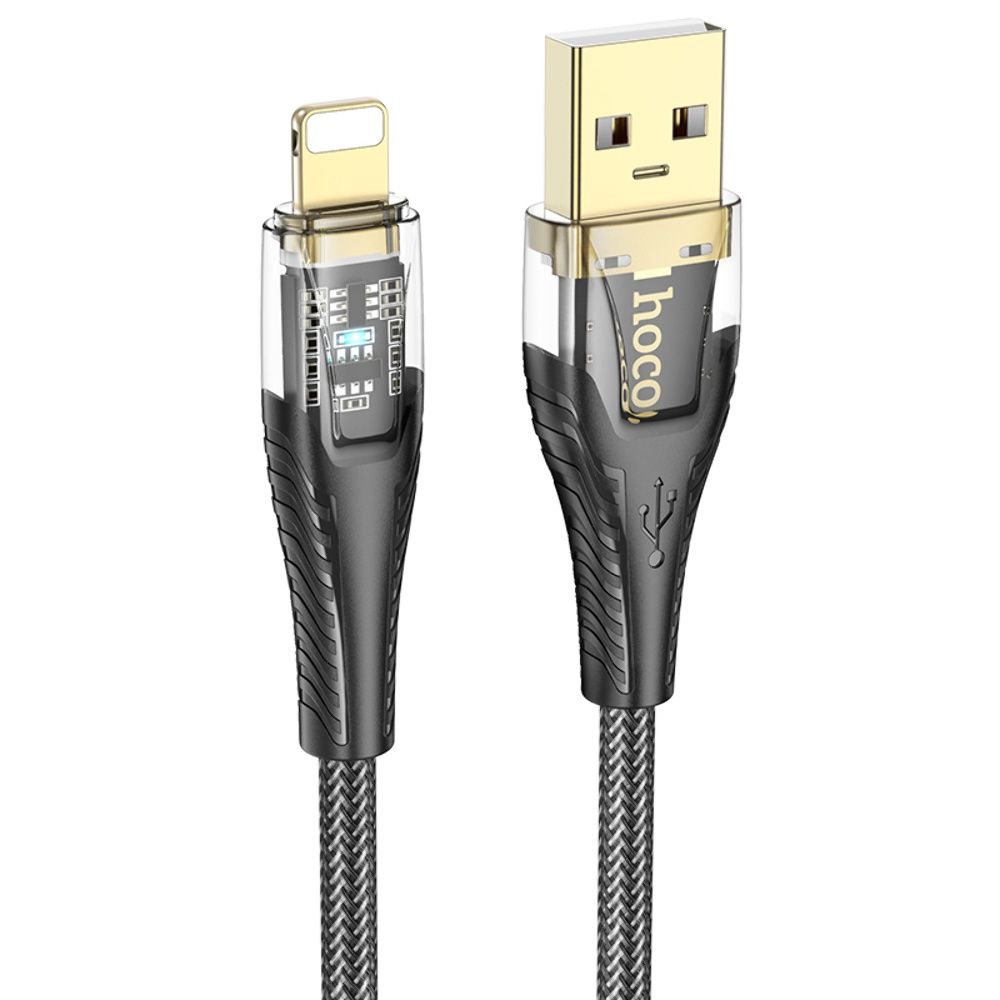 Кабель Hoco U121 USB to Lightning 1.2m черный Кабель Hoco U121 USB to Lightning 1.2m черный