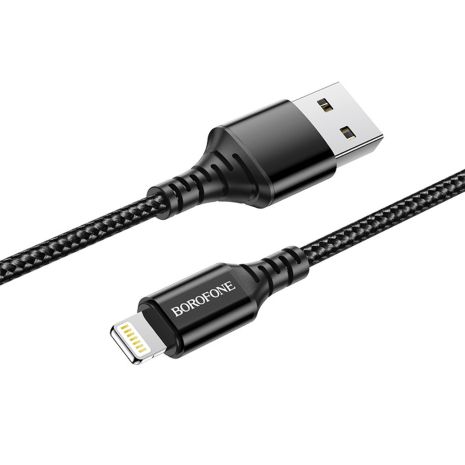 Кабель Borofone BX54 USB to Lightning 1m черный Кабель Borofone BX54 USB to Lightning 1m черный