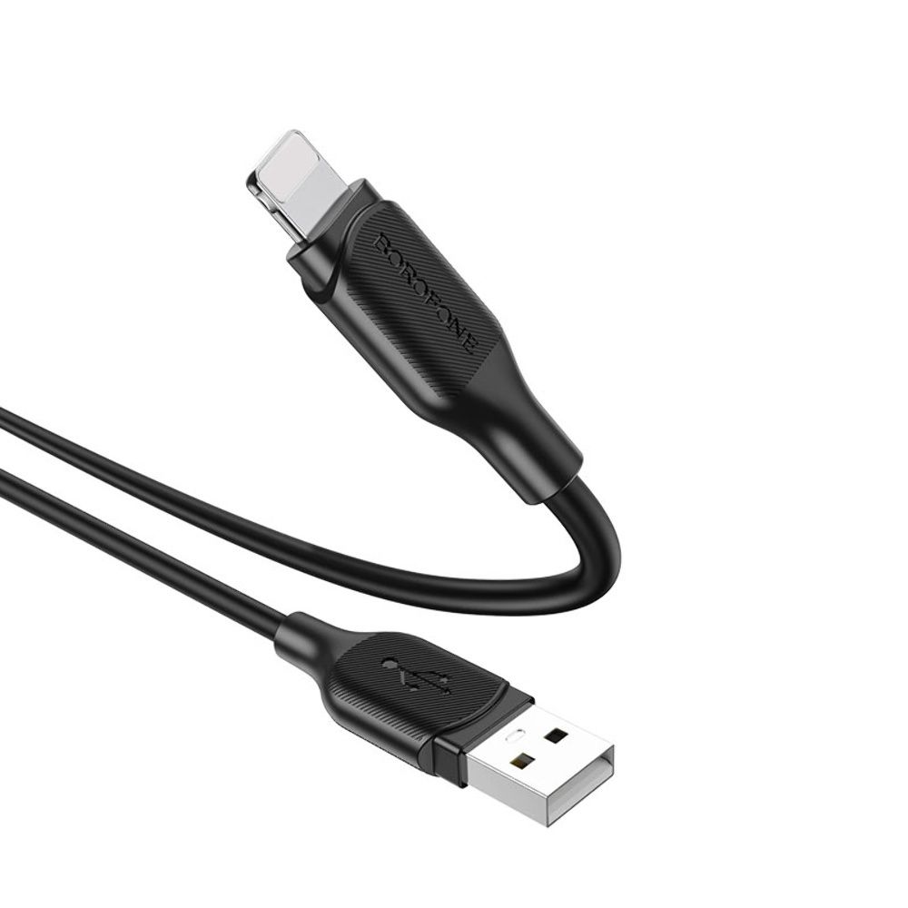Черный кабель Borofone BX42 USB to Lightning 1m Черный кабель Borofone BX42 USB to Lightning 1m