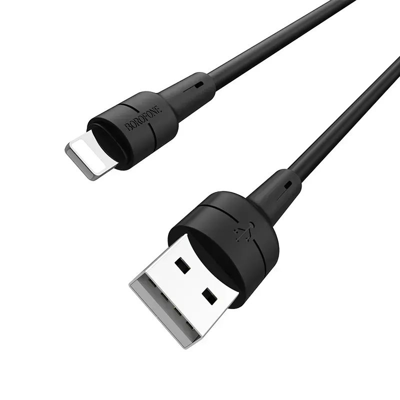 Кабель Borofone BX30 USB to Lightning 1м чорний Кабель Borofone BX30 USB to Lightning 1м чорний