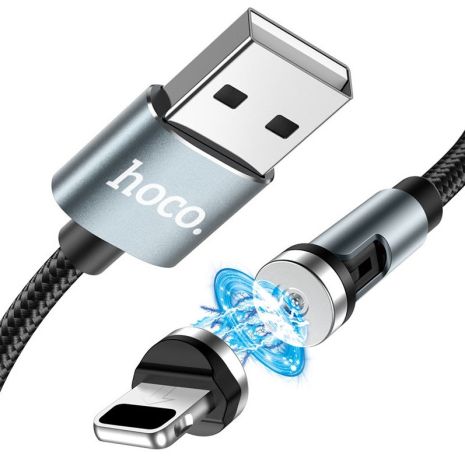 Магнитный USB кабель HOCO U94 - Lightning (1.2М) черный