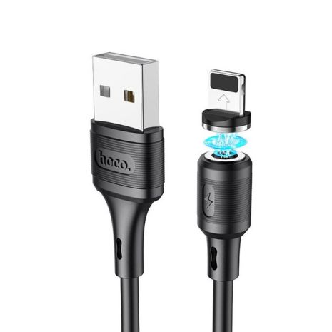 Магнитный USB кабель HOCO X52 - Lightning (1М) черный