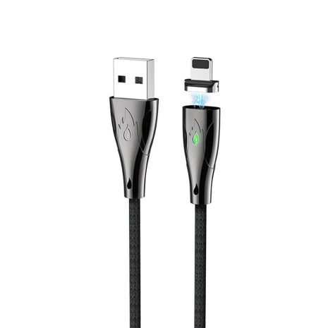 USB Кабель HOCO U75 магнітний USB - Lightning (1.2М) черный