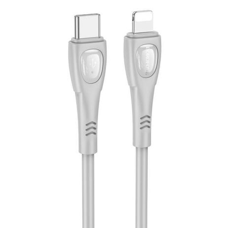 Серый кабель Borofone BX98 Type-C to Lightning 27W 1м Серый кабель Borofone BX98 Type-C to Lightning 27W 1м