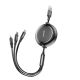 USB кабель Baseus Golden Loop, 3-в-1, Micro/Lightning/Type-C, 3.5A, 1.2м, черный