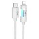 Кабель Hoco U123 Type-C to Lightning 27W 1m сірий Кабель Hoco U123 Type-C to Lightning 27W 1m сірий