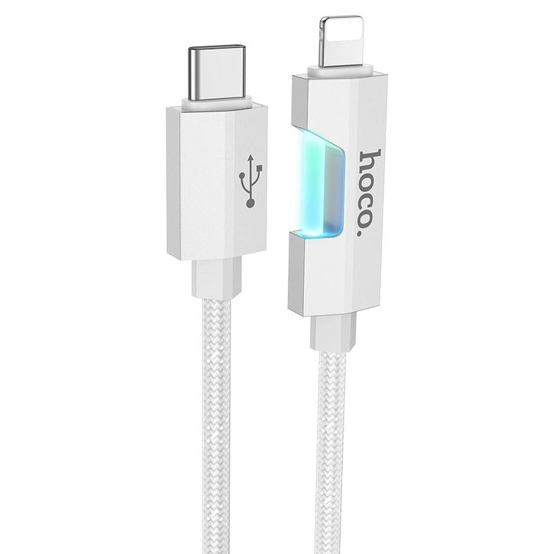 Кабель Hoco U123 Type-C to Lightning 27W 1m сірий Кабель Hoco U123 Type-C to Lightning 27W 1m сірий