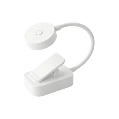 Настольная LED мини-лампа с прищепкой для чтения двухцветная беспроводная 2XAAA White