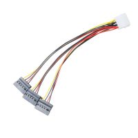 IDE Molex 4Pin Male to SATAx3 Female Splitter Cable для ПК