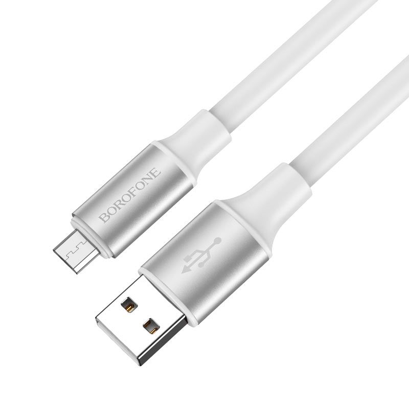 Кабель Borofone BX82 USB to MicroUSB 1m білий Кабель Borofone BX82 USB to MicroUSB 1m білий