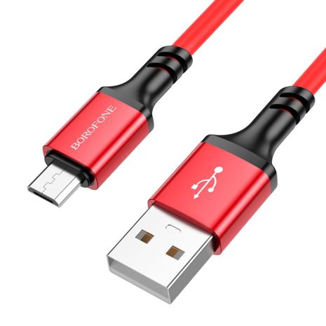 Червоний кабель Borofone BX83 USB to MicroUSB 1m Червоний кабель Borofone BX83 USB to MicroUSB 1m