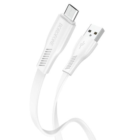 Кабель Borofone BX85 USB на MicroUSB 1m белый Кабель Borofone BX85 USB на MicroUSB 1m белый