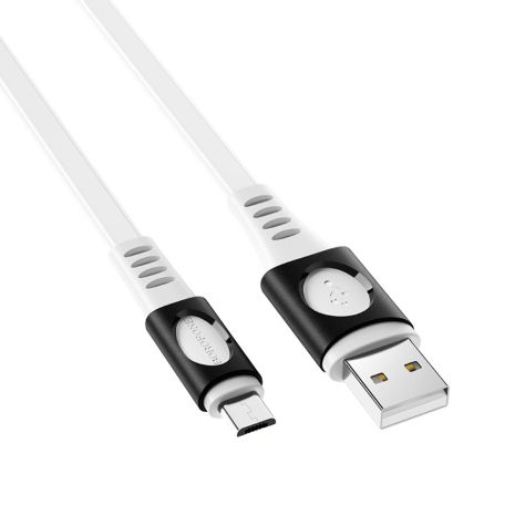 Кабель Borofone BX35 USB to MicroUSB 1m белый Кабель Borofone BX35 USB to MicroUSB 1m белый
