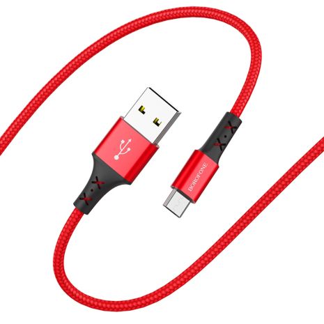 Кабель Borofone BX20 USB to MicroUSB 1 метр, красный