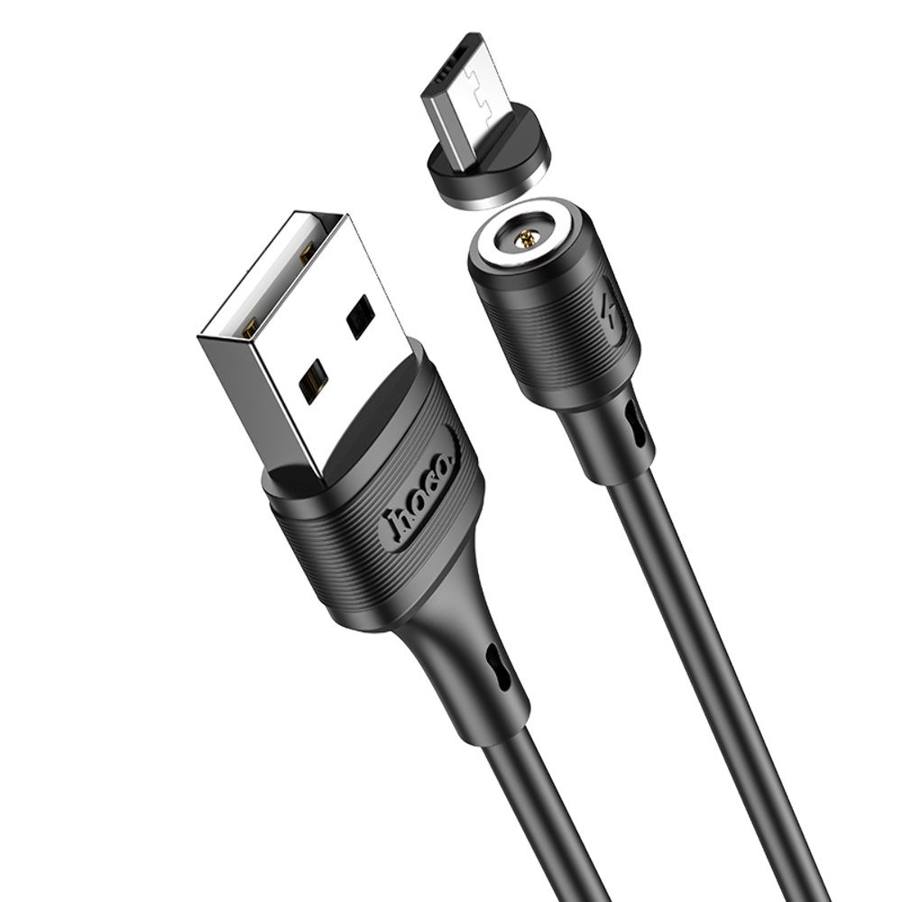 Магнитный кабель Hoco X52 USB to MicroUSB 1m черный Магнитный кабель Hoco X52 USB to MicroUSB 1m черный