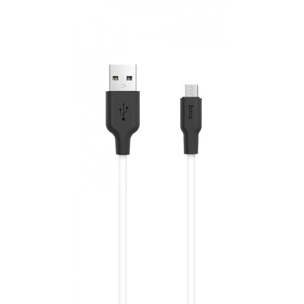 Чорно-білий кабель Hoco X21 USB to MicroUSB 1m Чорно-білий кабель Hoco X21 USB to MicroUSB 1m