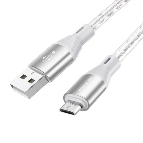 Кабель Borofone BX96 USB to MicroUSB 1m серый