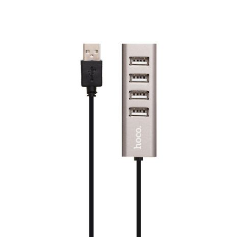 USB Hub Hoco HB1 Line Machine 4USB Стальной USB Hub Hoco HB1 Line Machine 4USB Стальной