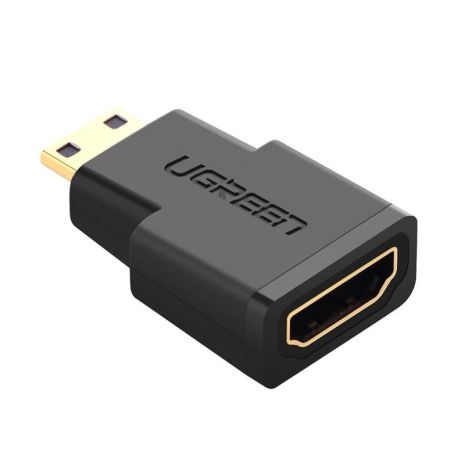 Мини HDMI адаптер UGREEN Male to HDMI Female (Черный)(UGR-20101)