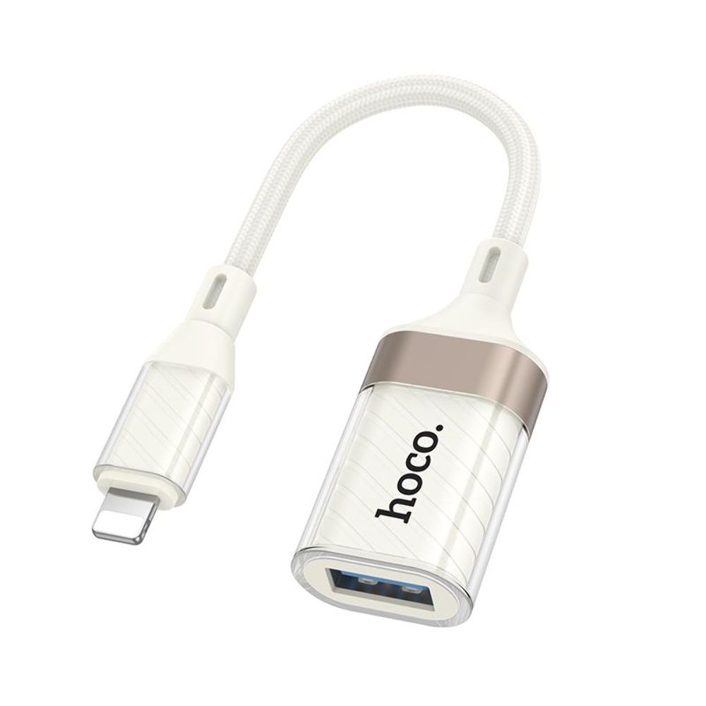 Адаптер Hoco UA39 Lightning на USB 2.0 абрикосовый Адаптер Hoco UA39 Lightning на USB 2.0 абрикосовый