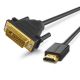 Переходник UGREEN HDMI to DVI 2K Cable Male to Male Black 1.5m