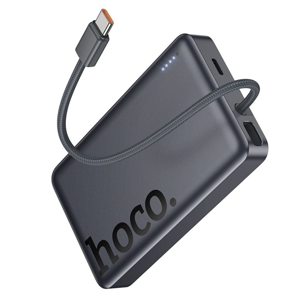 УМБ Hoco Q44 Origen dual PD20W magnetic power bank with cable dark 10 000mAh metal gray УМБ Hoco Q44 Origen dual PD20W magnetic power bank with cable dark 10 000mAh metal gray