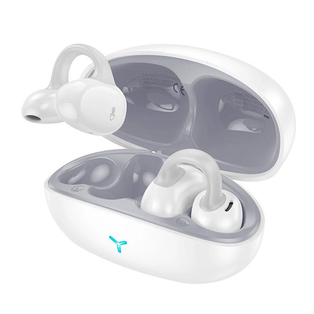 Беспроводные наушники HOCO EW57 Auspicious clip-on true BT headset |BT5.3, 70/450mAh, 11h| (белый) Беспроводные наушники HOCO EW57 Auspicious clip-on true BT headset |BT5.3, 70/450mAh, 11h| (белый)