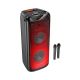 Акустическая система караоке HOCO Flame light BT speaker DS53 | BT5.0, TWS, TF/USB/AUX, 40Wx2 (120W Max), 3H, 2mic, remote | black