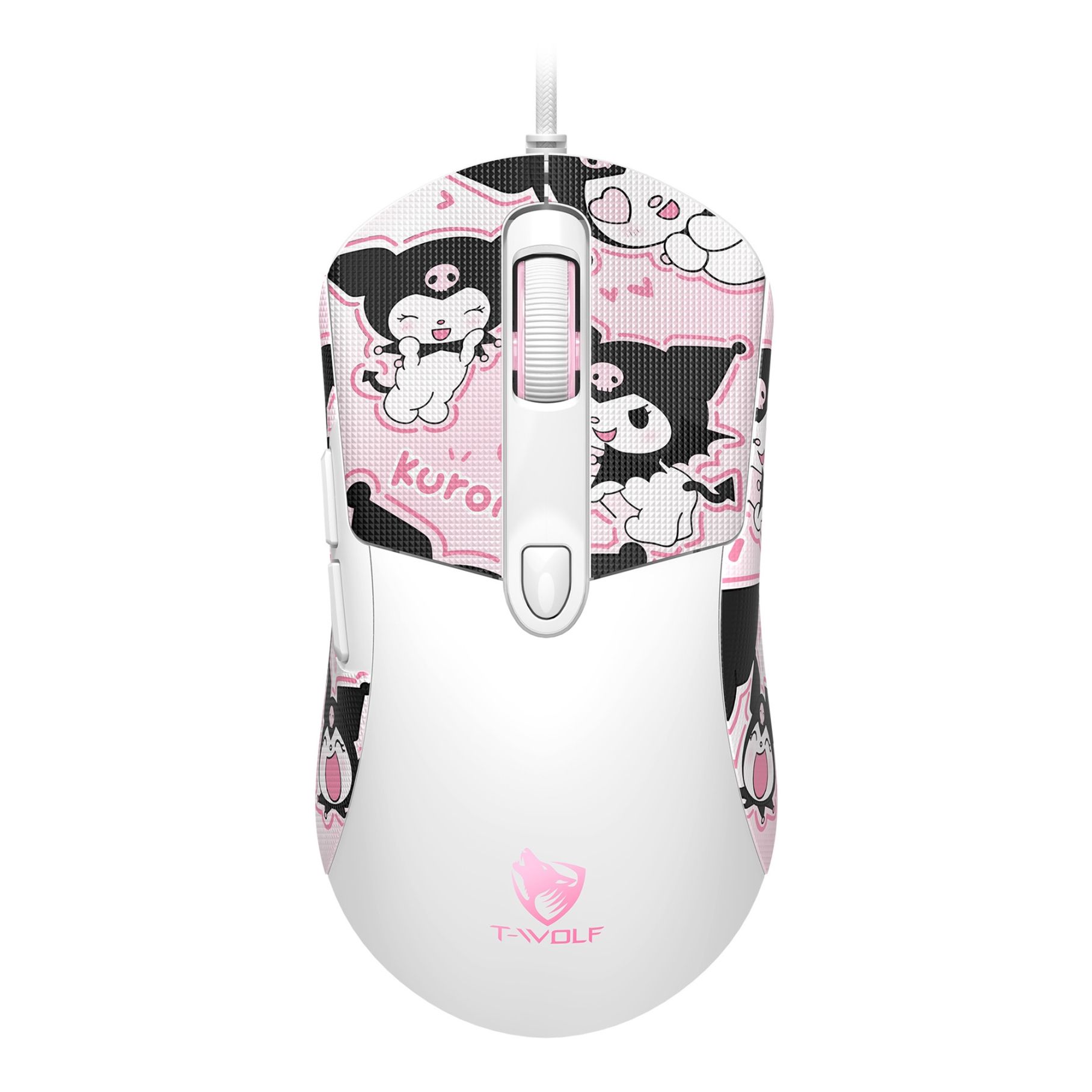 USB Миша для ігор TWolf G550 Біло-рожевий USB Миша для ігор TWolf G550 Біло-рожевий