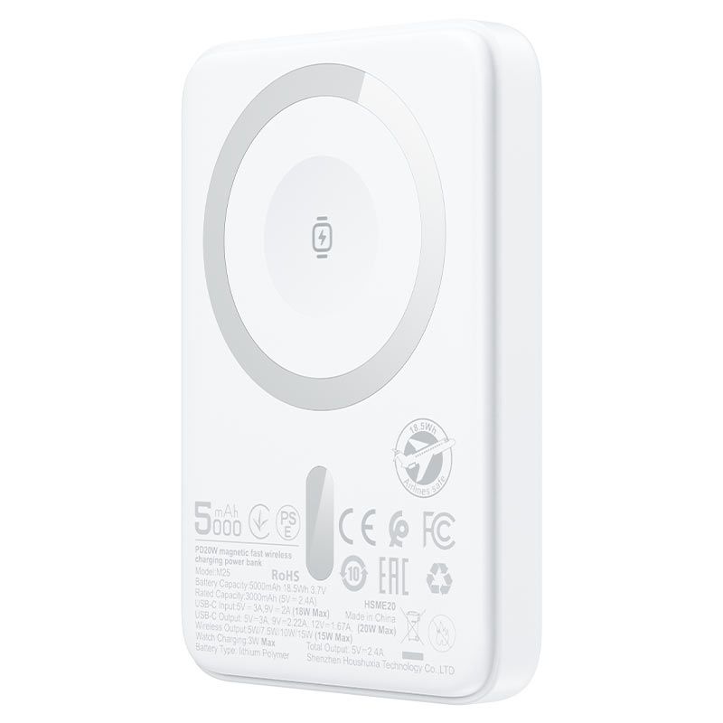 Повербанк ACEFAST M25-5000 PD20W magnetic fast wireless charging power bank White Повербанк ACEFAST M25-5000 PD20W magnetic fast wireless charging power bank White